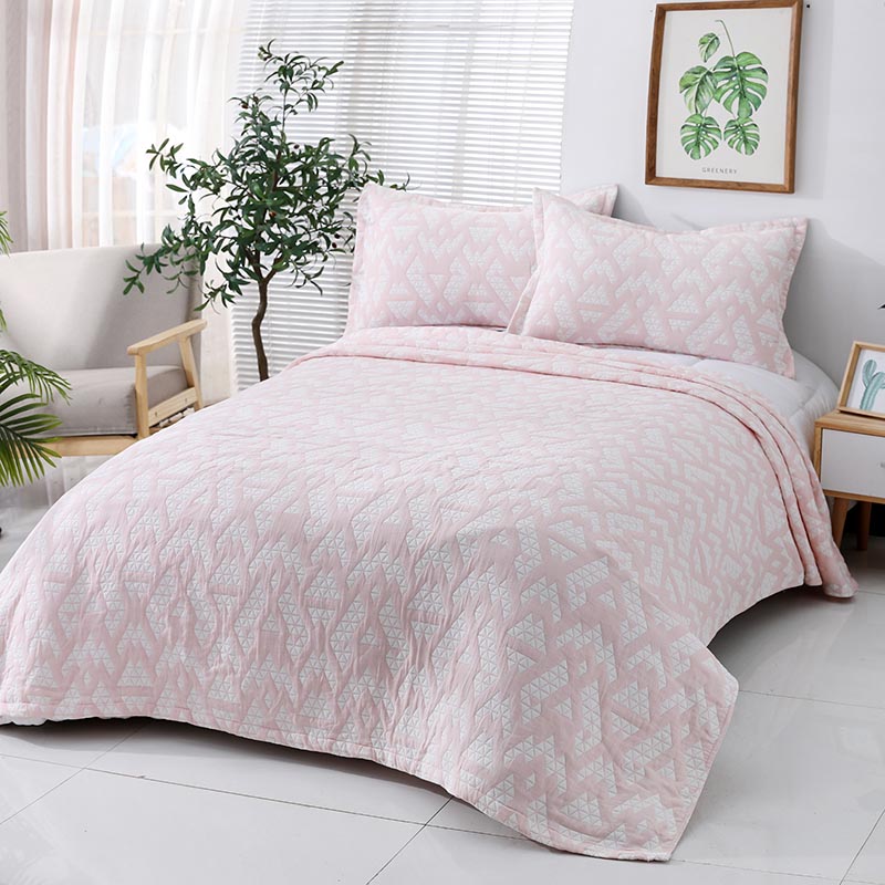 New Design Cotton Yarn Dyed Jacquard Bedding Blanket Bed Spread
