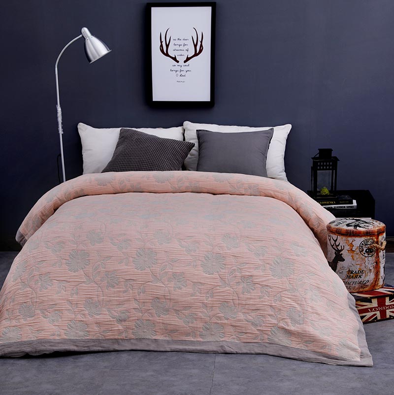 New Design Cotton Yarn Dyed Jacquard Bedding Blanket Bed Spread