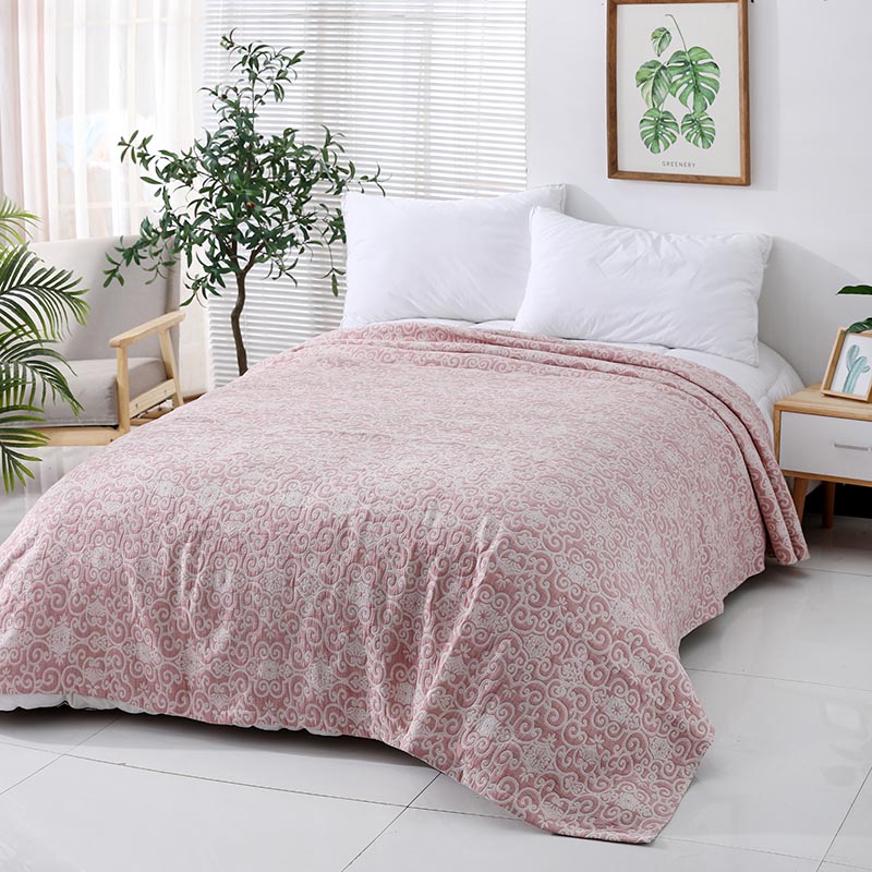 New Design Cotton Yarn Dyed Jacquard Bedding Blanket Bed Spread