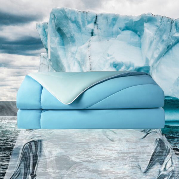 Light Blue Summer Cool Blanket - Sweat Wicking Tech