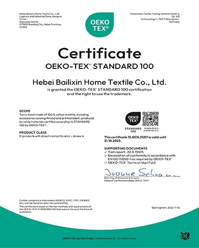 OEKO certification