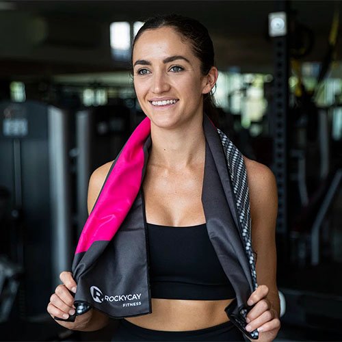 black gym towel