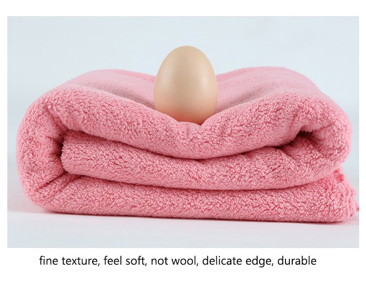 egg on the pink Coral fleece towel