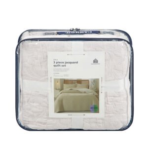 bedding set with PVC and color card packaging.