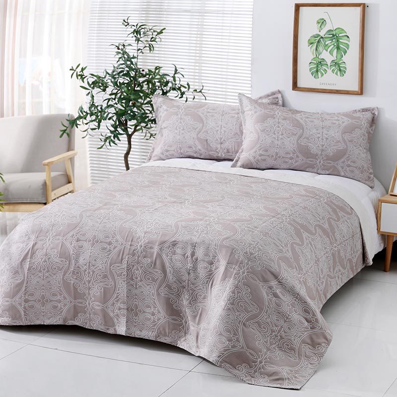 100% Polyester Yarn DyedJacquard Bedding Blanket