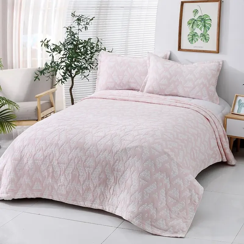 New Design Cotton Yarn Dyed Jacquard Bedding Blanket Bed Spread 2