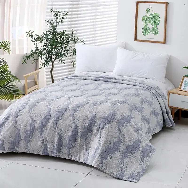 New Design Cotton Yarn Dyed Jacquard Bedding Blanket Bed Spread 4