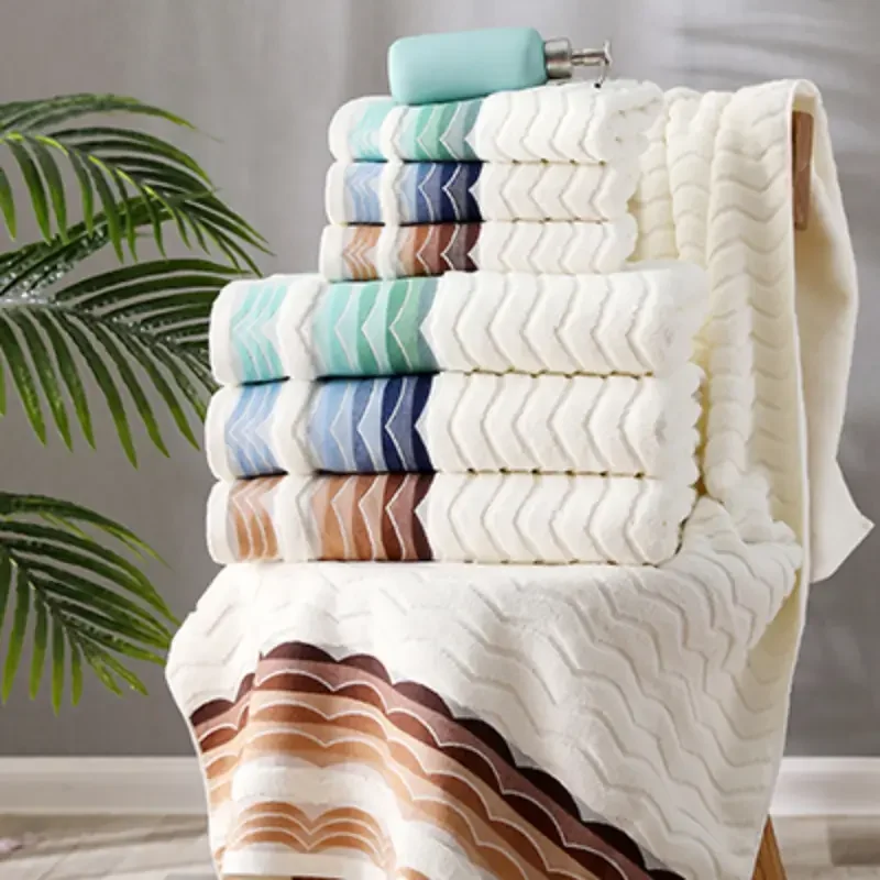 Yarn Dye Best Pure Cotton Towel Manufacturer Solid Jacquard with Border